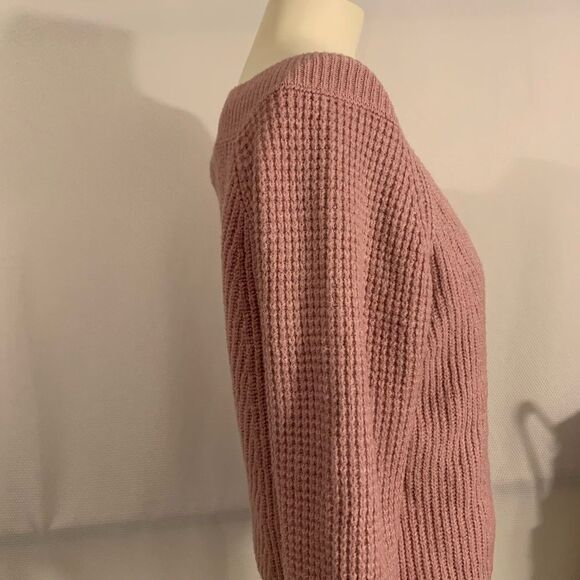 LOFT Outlet Womens Cozy Boat Neck Ribbed Knit Sweater Pink Size XL - Picture 6 of 10